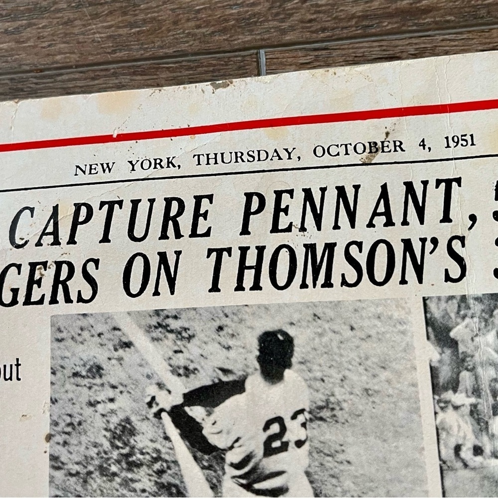 Vintage Baseball History In Headlines Of Major League Newsprint 11/14 Inches - Picture 8 of 11